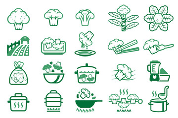 Broccoli from the Vegetable garden for cooking.