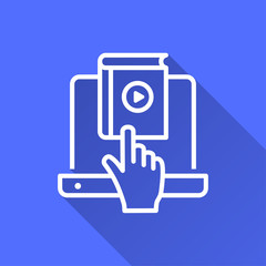 E-learning education - vector icon for graphic and web design.