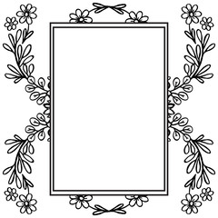 Graphic design of boutique, with various wallpaper of floral frames. Vector