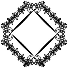 Floral elements for design of invitations, decoration style unique. Vector