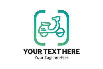 simple motorcycle logo creative design in flat style with color . emotorbike logo creative design for identity and club