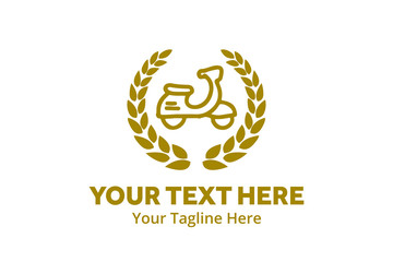 simple motorcycle logo creative design in flat style with color . emotorbike logo creative design for identity and club