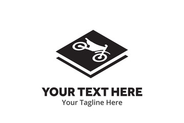 simple motorcycle logo creative design in flat style with color . emotorbike logo creative design for identity and club