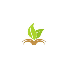 green leaf organic vector logo