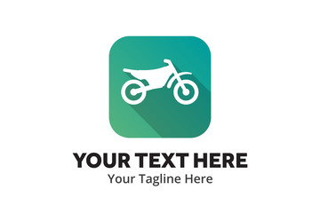 simple motorcycle logo creative design in flat style with color . emotorbike logo creative design for identity and club