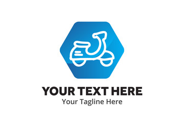 simple motorcycle logo creative design in flat style with color . emotorbike logo creative design for identity and club