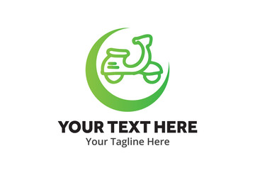 simple motorcycle logo creative design in flat style with color . emotorbike logo creative design for identity and club