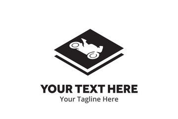 simple motorcycle logo creative design in flat style with color . emotorbike logo creative design for identity and club