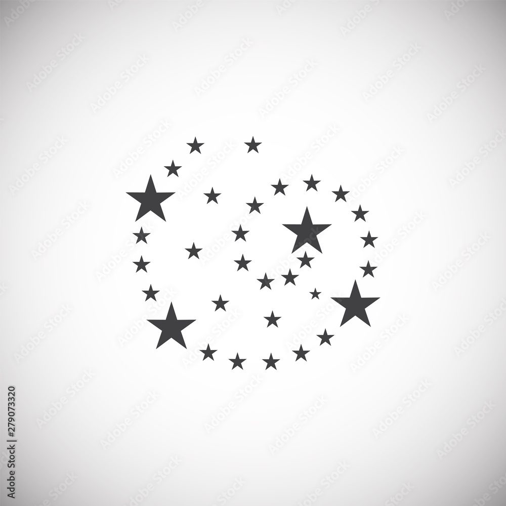 Poster firework related icon on background for graphic and web design. simple illustration. internet concep