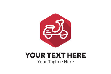 simple motorcycle logo creative design in flat style with color . emotorbike logo creative design for identity and club