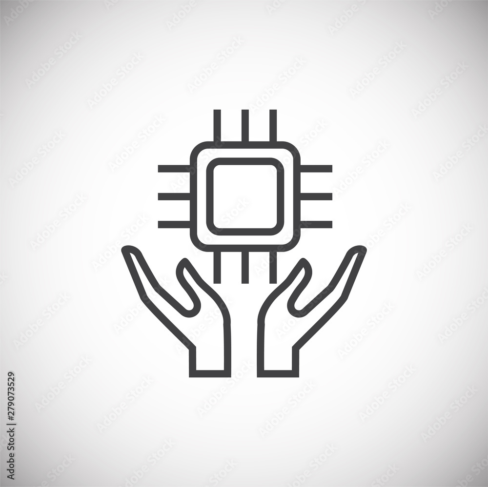 Poster ai icon on background for graphic and web design. simple illustration. internet concept symbol for w