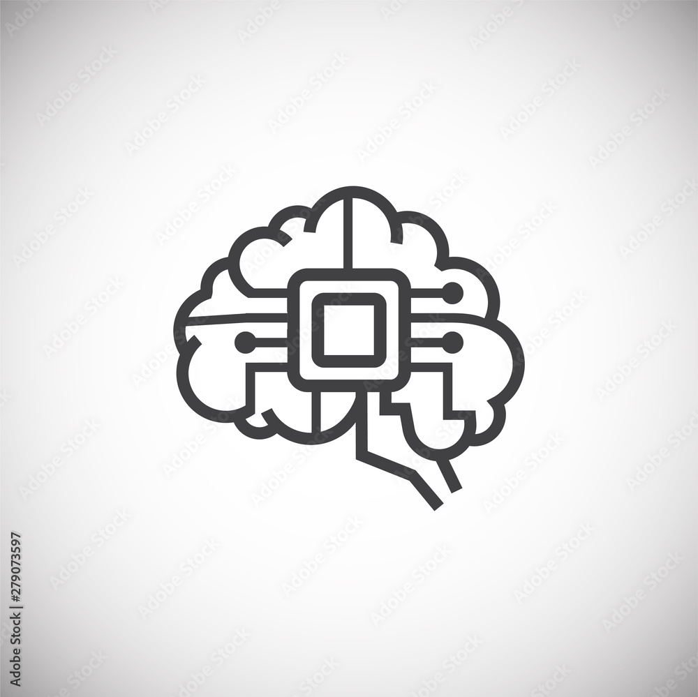 Poster ai icon on background for graphic and web design. simple illustration. internet concept symbol for w