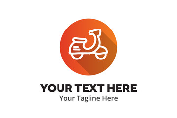 simple motorcycle logo creative design in flat style with color . emotorbike logo creative design for identity and club
