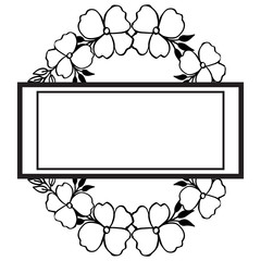 Wedding invitation cards, with design elegant floral frame. Vector