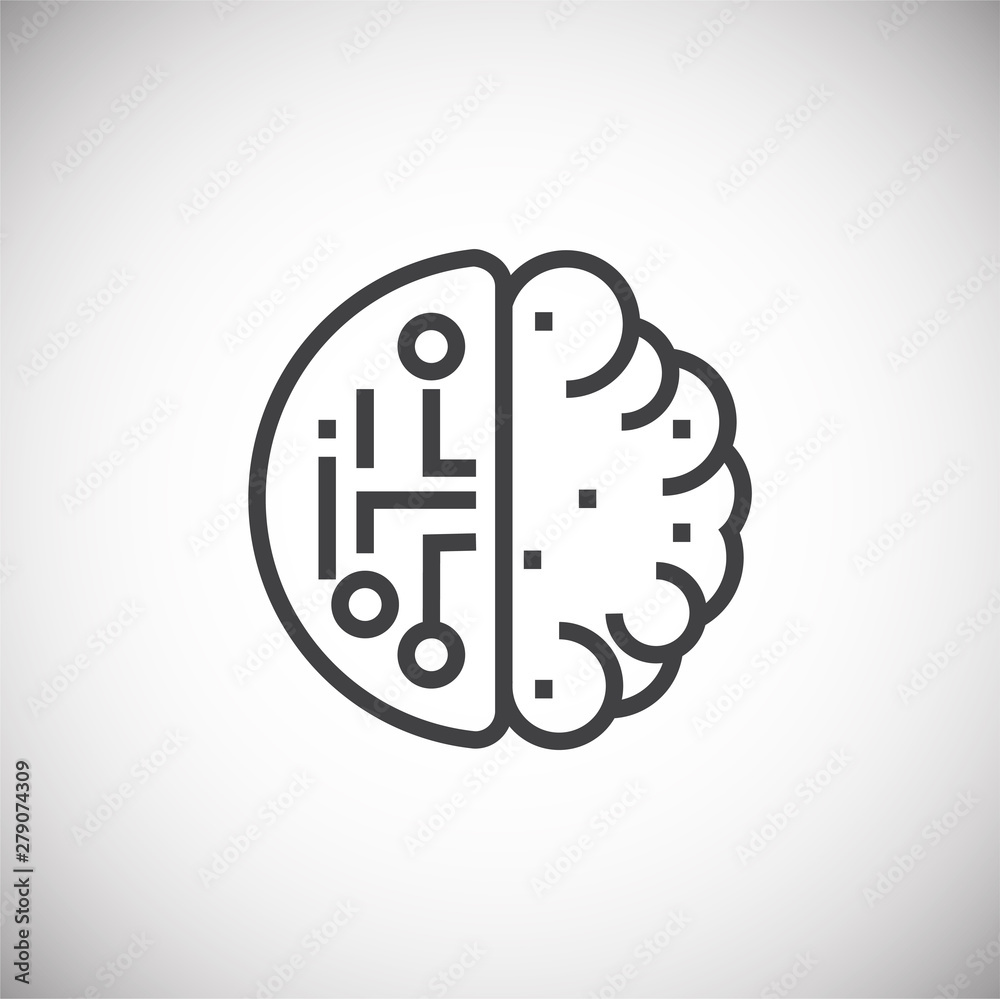 Poster ai icon on background for graphic and web design. simple illustration. internet concept symbol for w