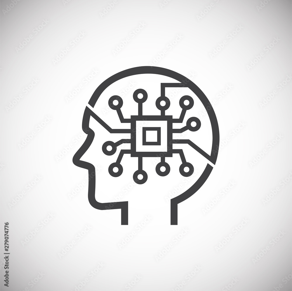 Poster ai icon on background for graphic and web design. simple illustration. internet concept symbol for w