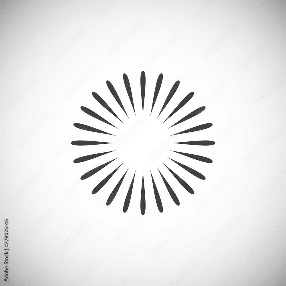 Poster firework related icon on background for graphic and web design. simple illustration. internet concep