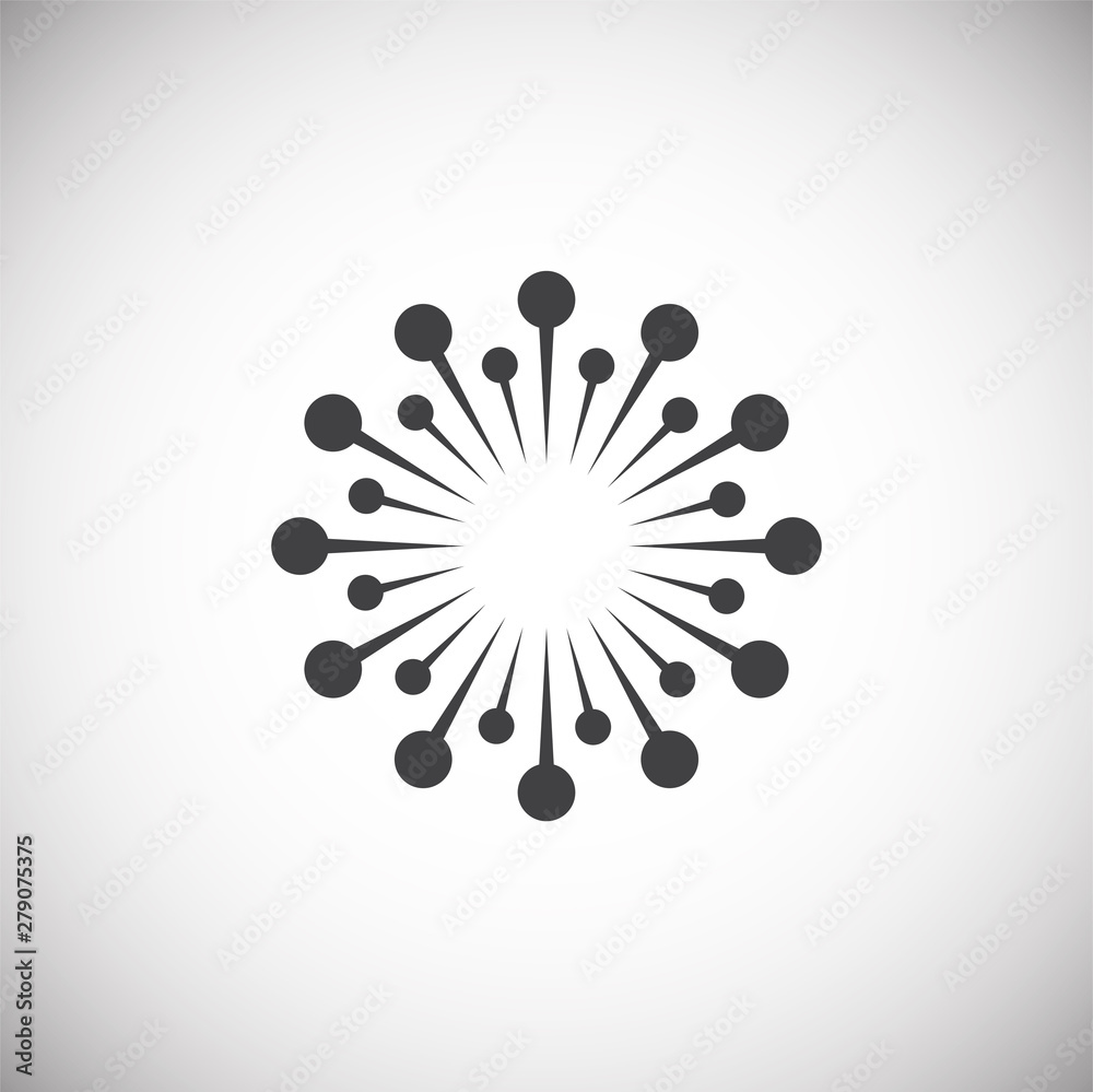 Poster firework related icon on background for graphic and web design. simple illustration. internet concep