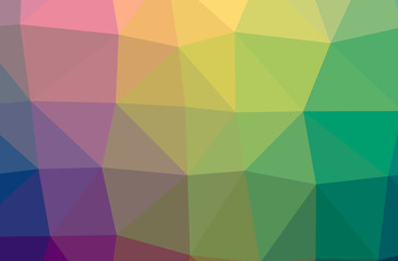 Illustration of abstract Green, Purple, Yellow horizontal low poly background. Beautiful polygon design pattern.
