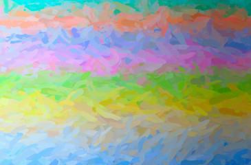 Abstract illustration of green, orange, purple, yellow Impressionist Impasto background