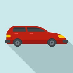 Red car icon. Flat illustration of red car vector icon for web design
