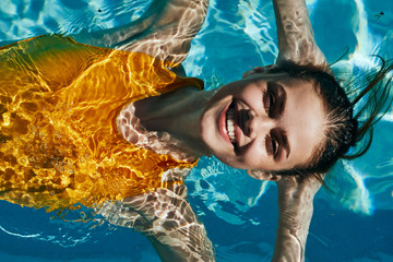 girl in swimming pool