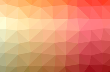 Illustration of abstract Orange, Pink, Red horizontal low poly background. Beautiful polygon design pattern.