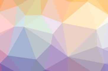 Illustration of abstract Orange, Purple, Yellow horizontal low poly background. Beautiful polygon design pattern.