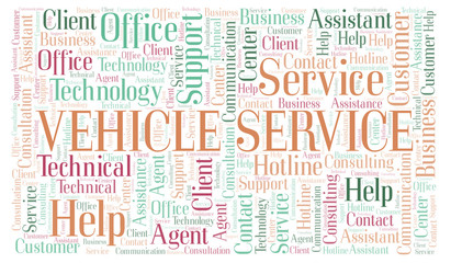 Fototapeta premium Vehicle Service word cloud.