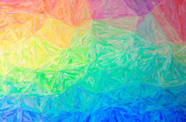 Fototapeta premium Abstract illustration of blue, green, orange, red, yellow Large Color Variation Impasto background