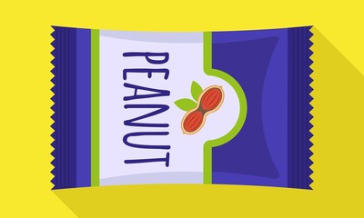 Peanut package icon. Flat illustration of peanut package vector icon for web design