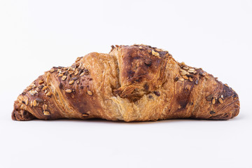 Fresh and tasty Croissant with sesame seeds