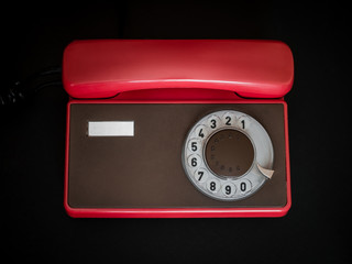 Red retro phone