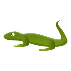 Naklejka premium Green lizard icon. Cartoon of green lizard vector icon for web design isolated on white background