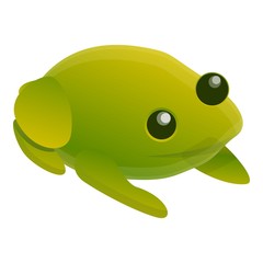 Jungle frog icon. Cartoon of jungle frog vector icon for web design isolated on white background