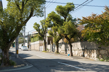 Fototapeta na wymiar 西岡本周辺の街並み