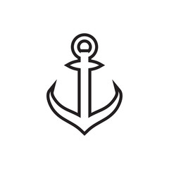 Anchor icon graphic design template vector illustration