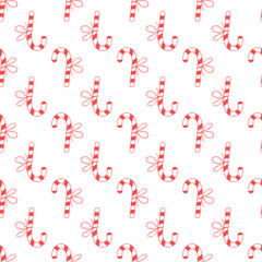 Seamless Christmas and new year pattern. Hand-drawn illustration. Background for wrapping paper