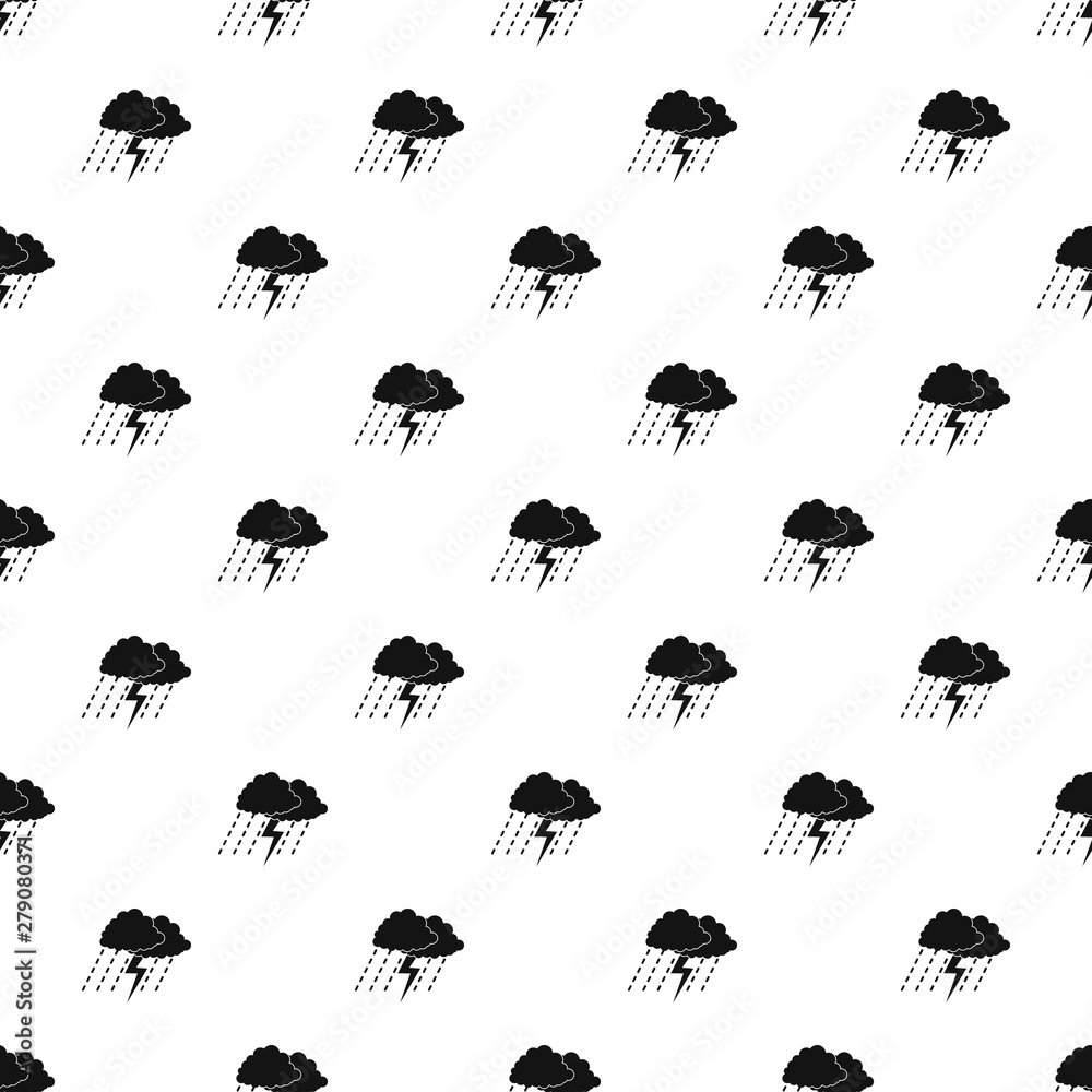Poster cloud thunder pattern seamless vector repeat geometric for any web design