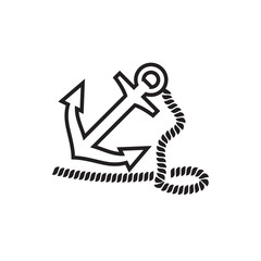 Anchor icon graphic design template vector illustration