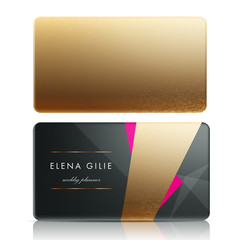 Gold metallic textured cards