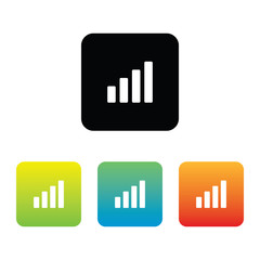 Colorful Set of Signal Bar Icons