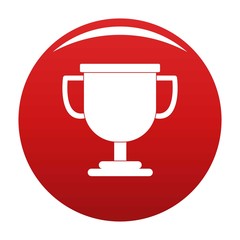 Cup award icon. Simple illustration of cup award vector icon for any any design red