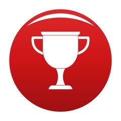 Cup award icon. Simple illustration of cup award vector icon for any any design red