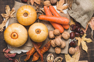 Beautiful autumn harvest composition