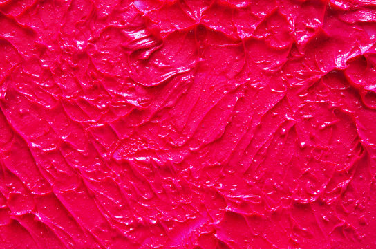 Lipstick smear sample texture.  Abstract colorful pink paint brush and strokes. - Image