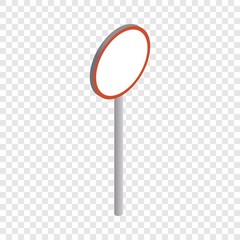 Road sign traffic forbidden icon. Isometric 3d illustration of road sign traffic forbidden vector icon for web