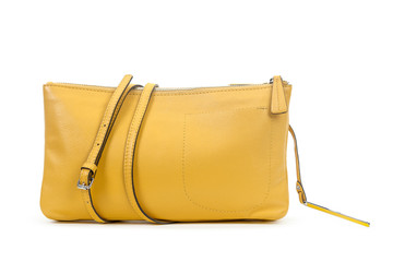 Small women's fashion bag isolated against white background