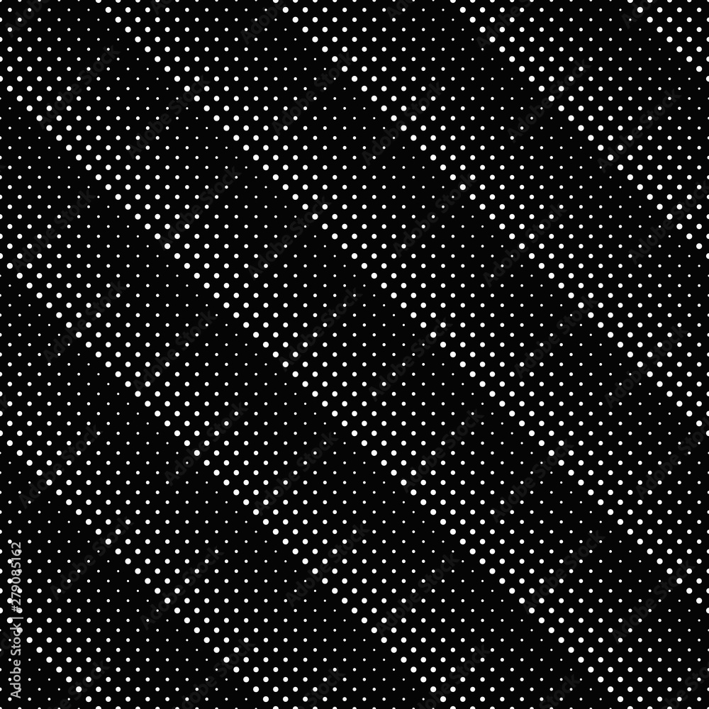 Wall mural monochrome geometrical seamless circle pattern background - abstract vector graphic from dots