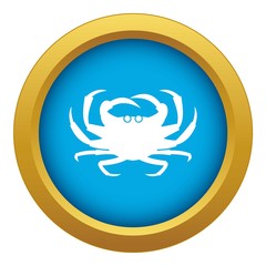 Crab icon blue vector isolated on white background for any design